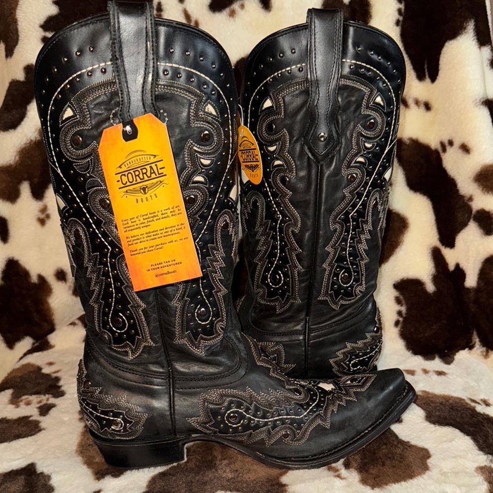 Corral Black Western Cowboy Boot C3847